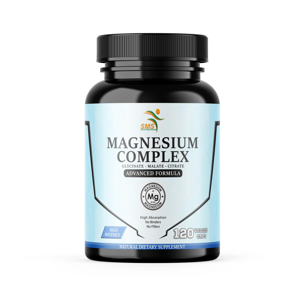Flacon de Complexe de Magnésium 470mg, 120 capsules végétales