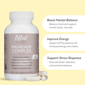 Flacon de Complexe de Magnésium Lifted Naturals ouvert