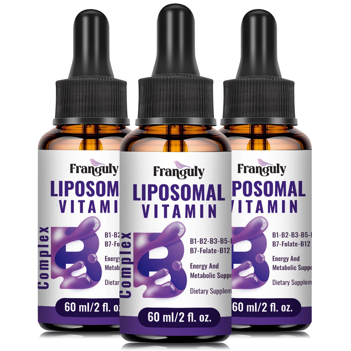 Flacon de complexe de vitamines B liquide Franguly 60 ml