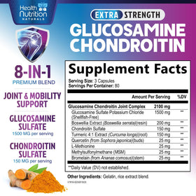 Flacon de complexe glucosamine chondroïtine 240 capsules