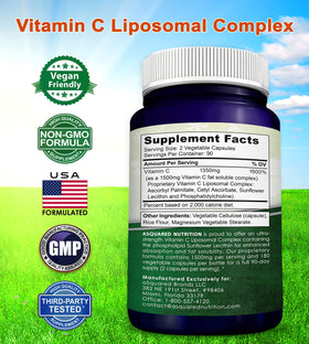 Flacon de Complexe Liposomal de Vitamine C 1500mg d'aSquared Nutrition ouvert