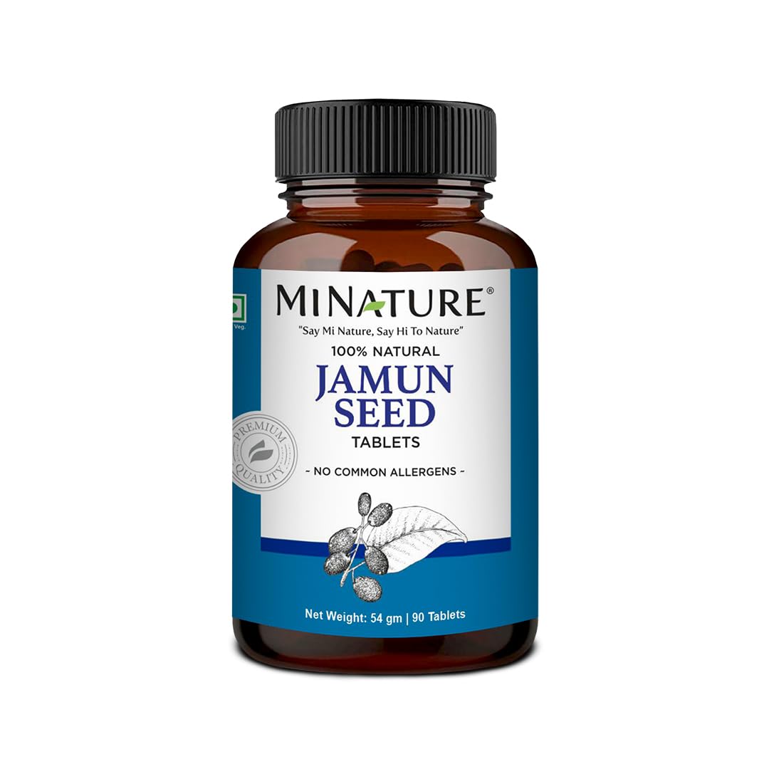 Flacon de comprimés de graines de Jamun minature, 90 comprimés