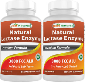 Flacon de comprimés de lactase Best Naturals 180 comprimés