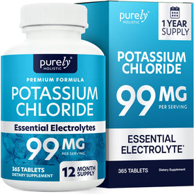 Flacon de comprimés de Potassium Chlorure Purely Holistic vue de face