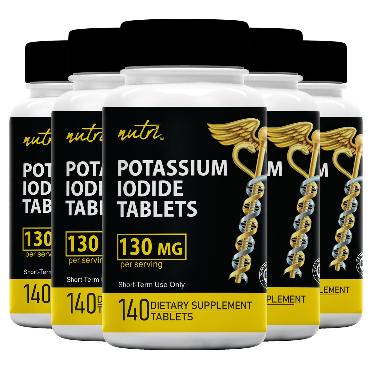 Flacon de comprimés de potassium ioduré Nature's Fusions 130 mg