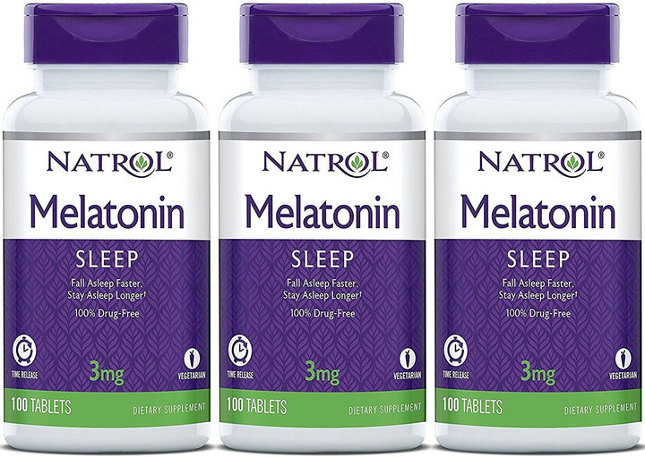 Flacon de comprimés Natrol Melatonin 300 comprimés avec étiquette