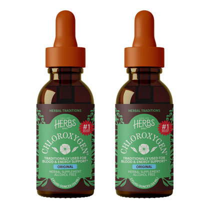 Flacon de concentré de chlorophylle Herbs Etc. 2 fl oz vue de face