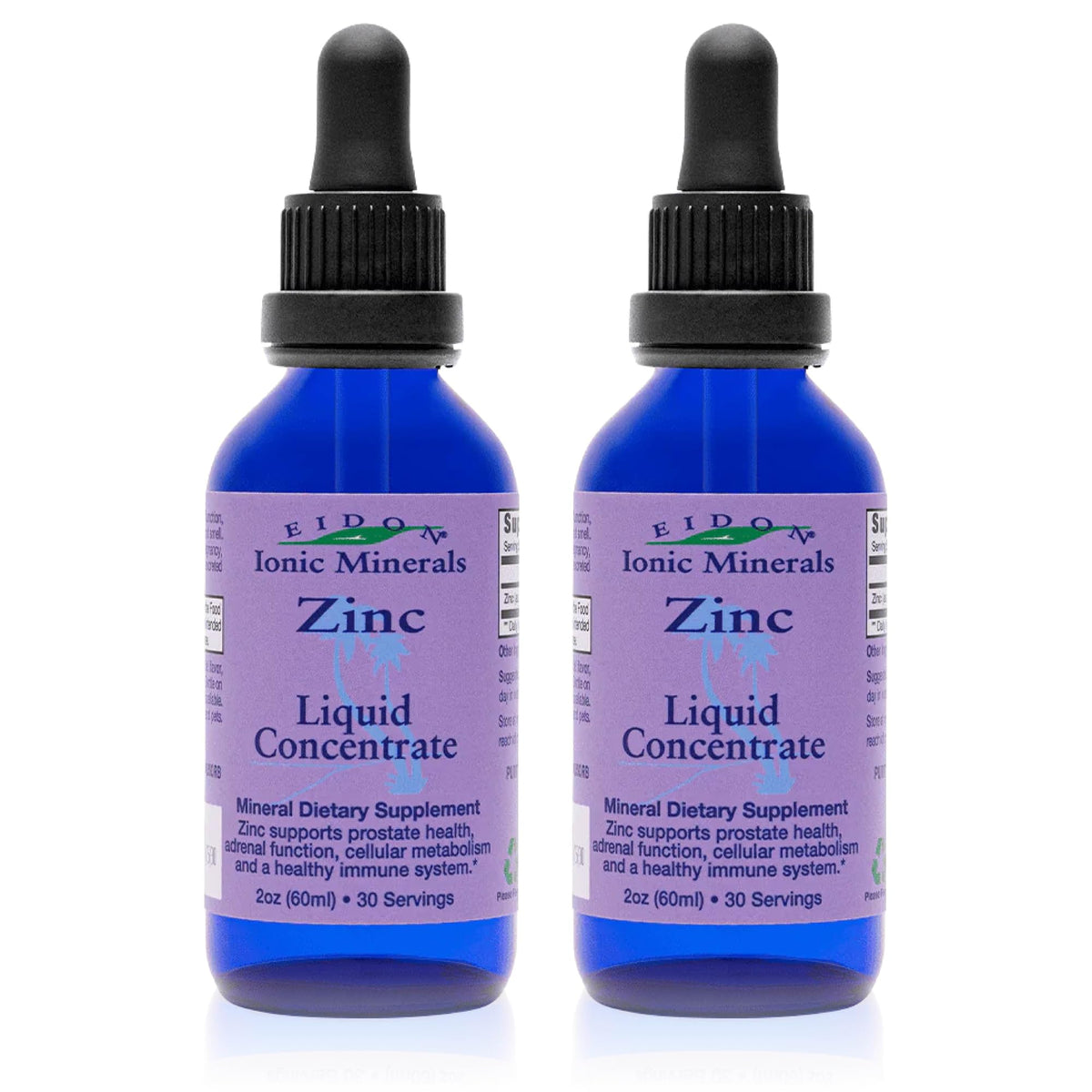 Flacon de concentré de zinc liquide Eidon 60 ml face avant