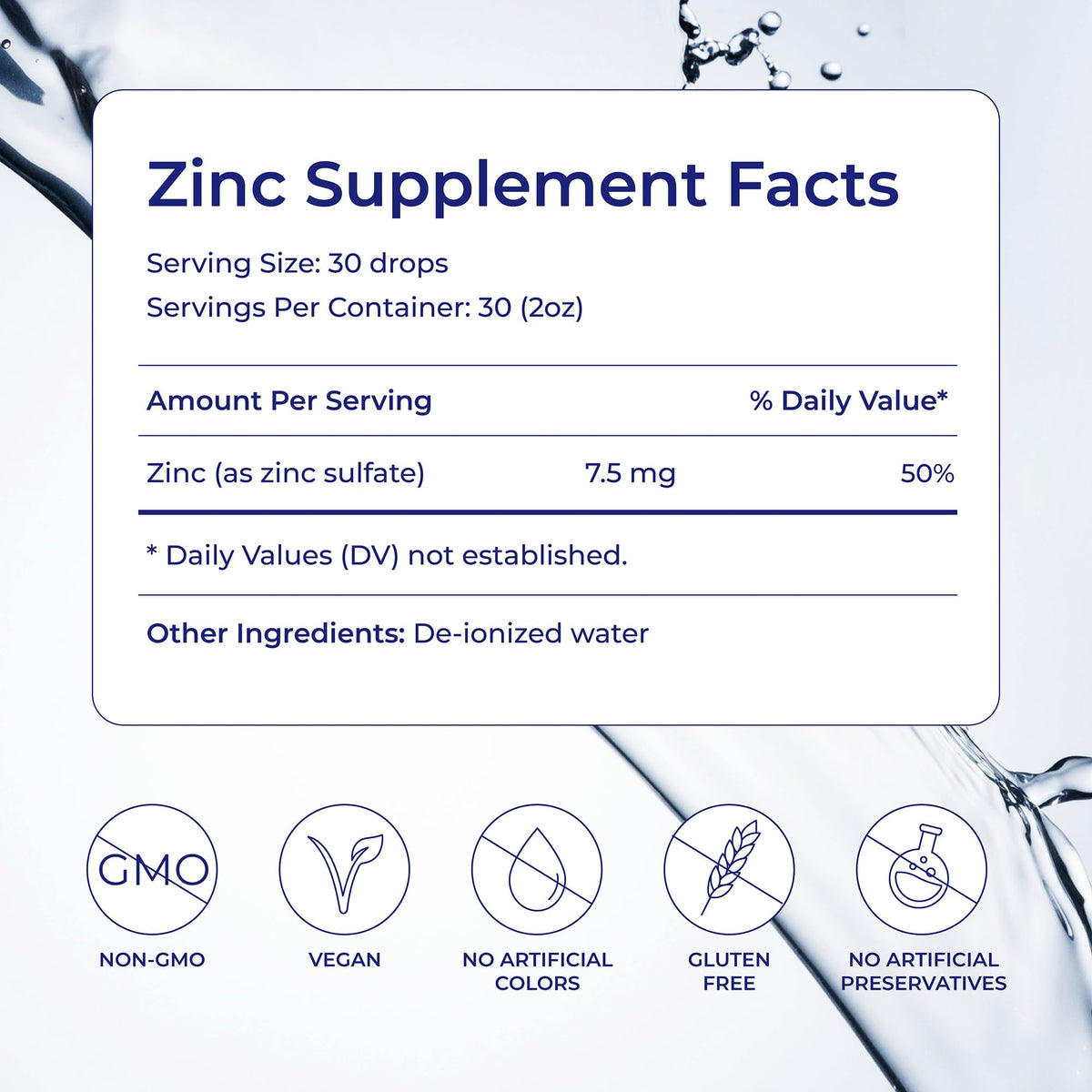 Flacon de concentré de zinc liquide Eidon 60 ml vue de côté