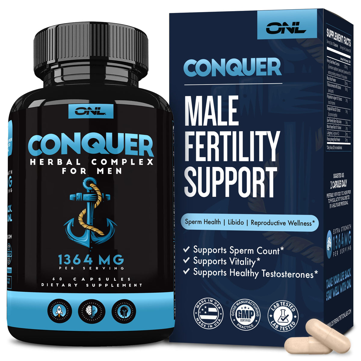 Flacon de Conquer Complément Alimentaire Osyris Nutrition Lab 60 Ct