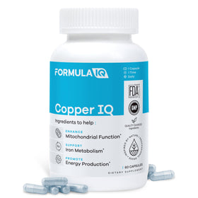 Flacon de Copper IQ de FIQ contenant 60 capsules végétales