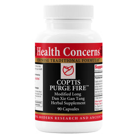 Flacon de Coptis Purge Fire Formule de Health Concerns avec 90 capsules