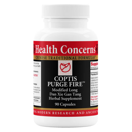 Flacon de Coptis Purge Fire Formule de Health Concerns avec 90 capsules
