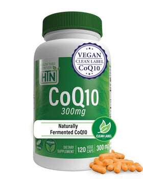 Flacon de CoQ-10 300mg Health Thru Nutrition vue de face