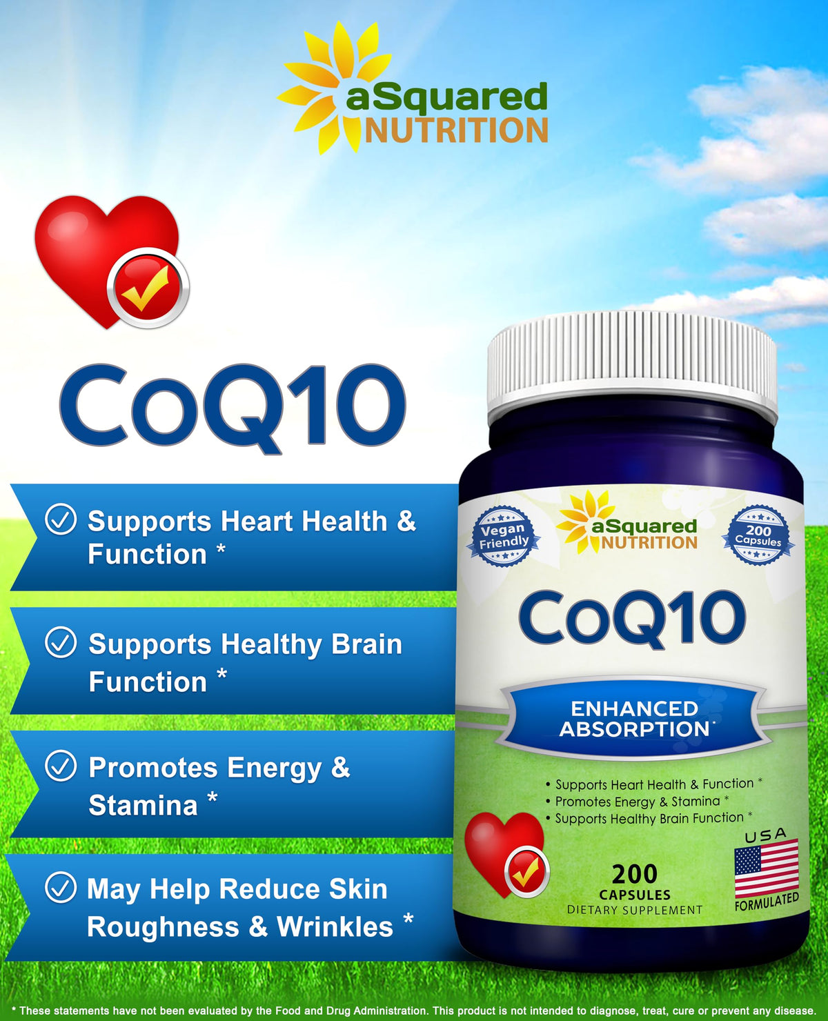 Flacon de CoQ10 400mg avec capsules à l'intérieur