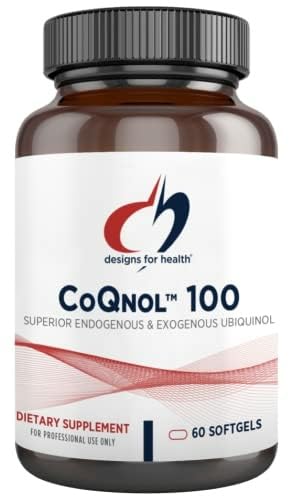 Flacon de CoQnol 100 mg avec étiquette visible