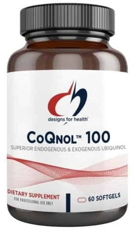 Flacon de CoQnol 100 mg avec étiquette visible