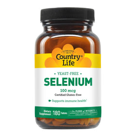 Flacon de Country Life Sélénium avec dosage visible