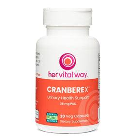 Flacon de Cranberex her vital way avec 60 gélules végétariennes