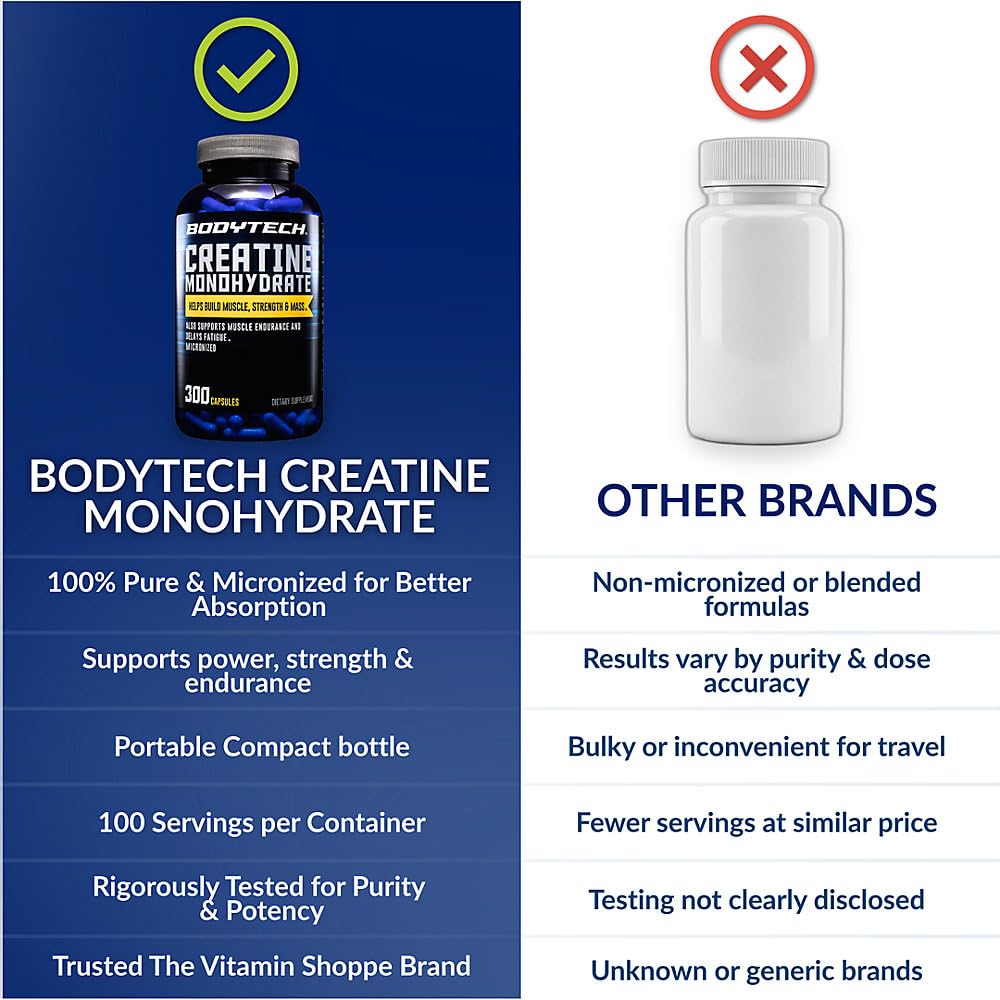 Flacon de créatine monohydrate BodyTech sur une table d'entraînement