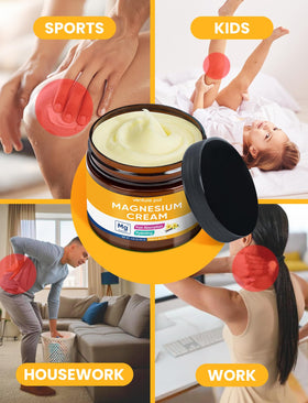 Flacon de crème de magnésium Venture Pal avec couvercle ouvert