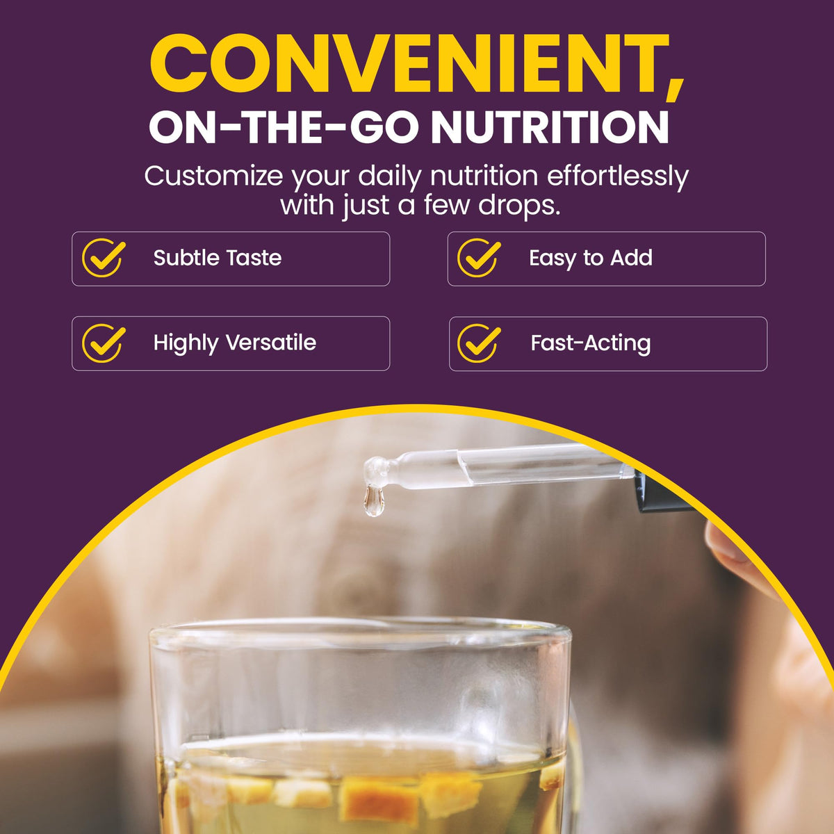 Flacon de cuivre liquide WellnessOne dans un environnement de cuisine