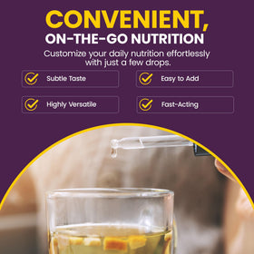 Flacon de cuivre liquide WellnessOne dans un environnement de cuisine