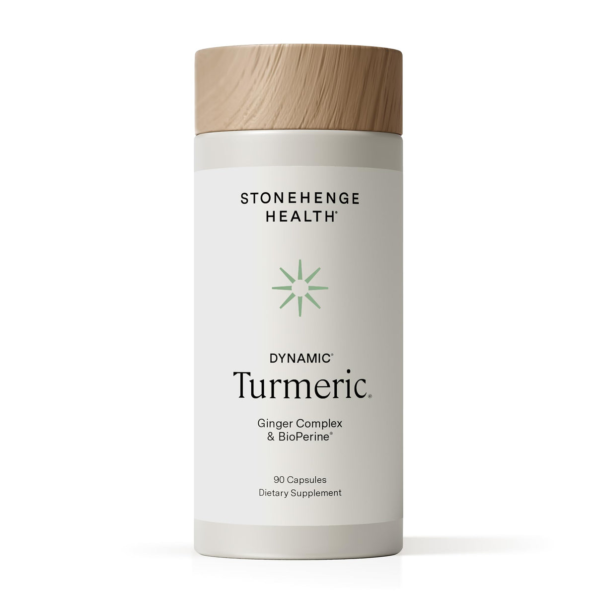 Flacon de Curcuma Dynamique Stonehenge Health avec 90 capsules végétariennes