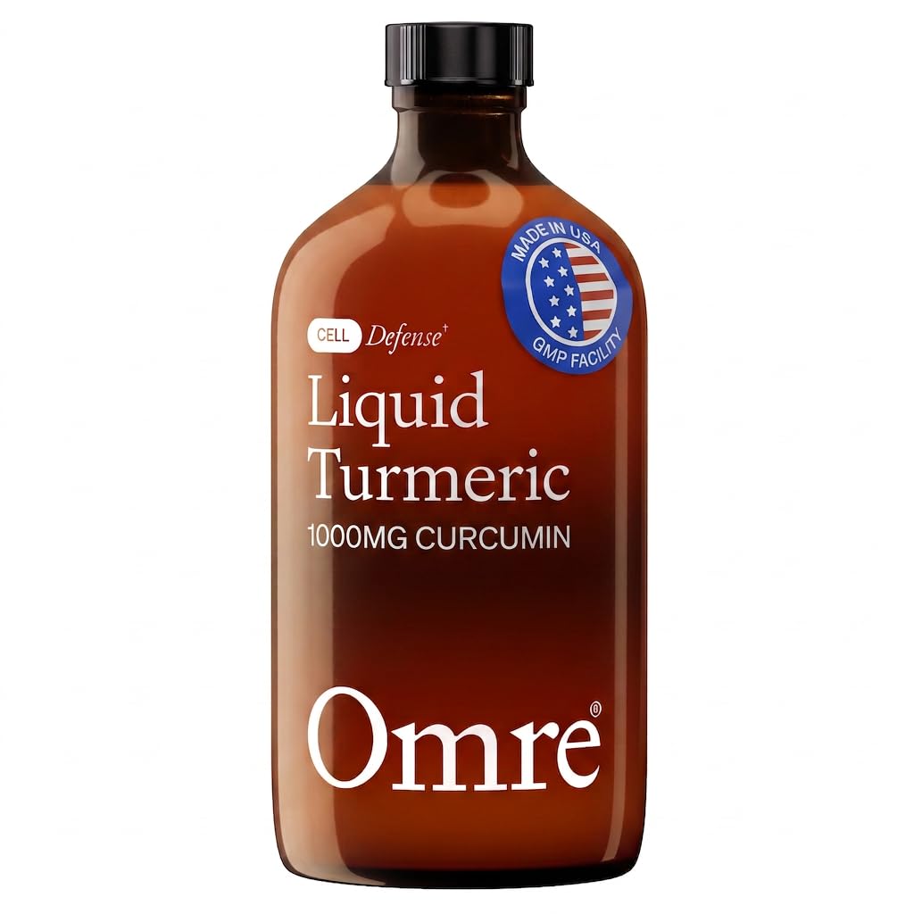 Flacon de curcuma liquide OMRE 1000mg avec pipérine vue de face