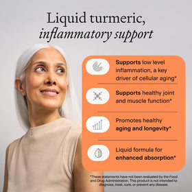 Flacon de curcuma liquide OMRE avec arrière-plan naturel