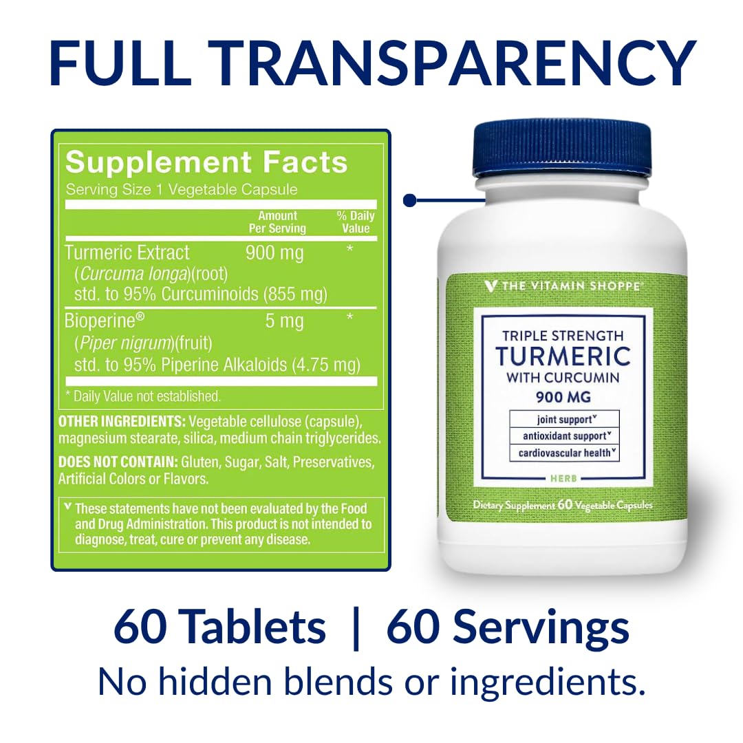 Flacon de Curcuma Triple Force 900 mg sur une table