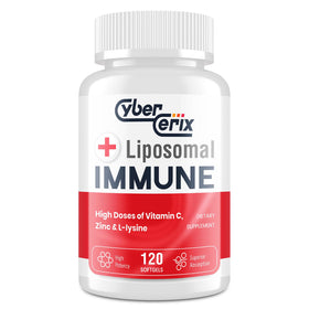 Flacon de CyberCerix Complément Alimentaire Liposomal L-Lysine 1500mg