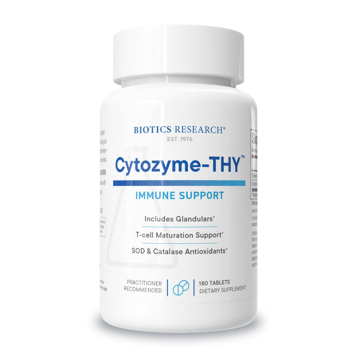Flacon de Cytozyme Thy 125mg avec 180 tablettes