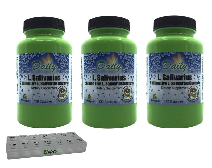 Flacon de Daily Manufacturing L-Salivarius capsules avec étiquette