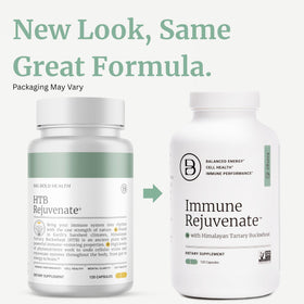 Flacon de daily wellness Rejuvenate avec arrière-plan de sarrasin tartare himalayen
