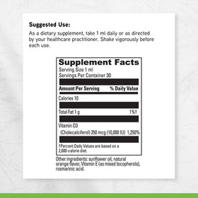 Flacon de DAVINCI Liquid D3 avec vue latérale