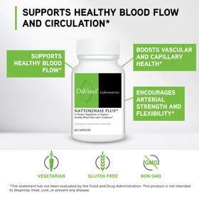 Flacon de DAVINCI Nattokinase Plus ouvert avec capsules