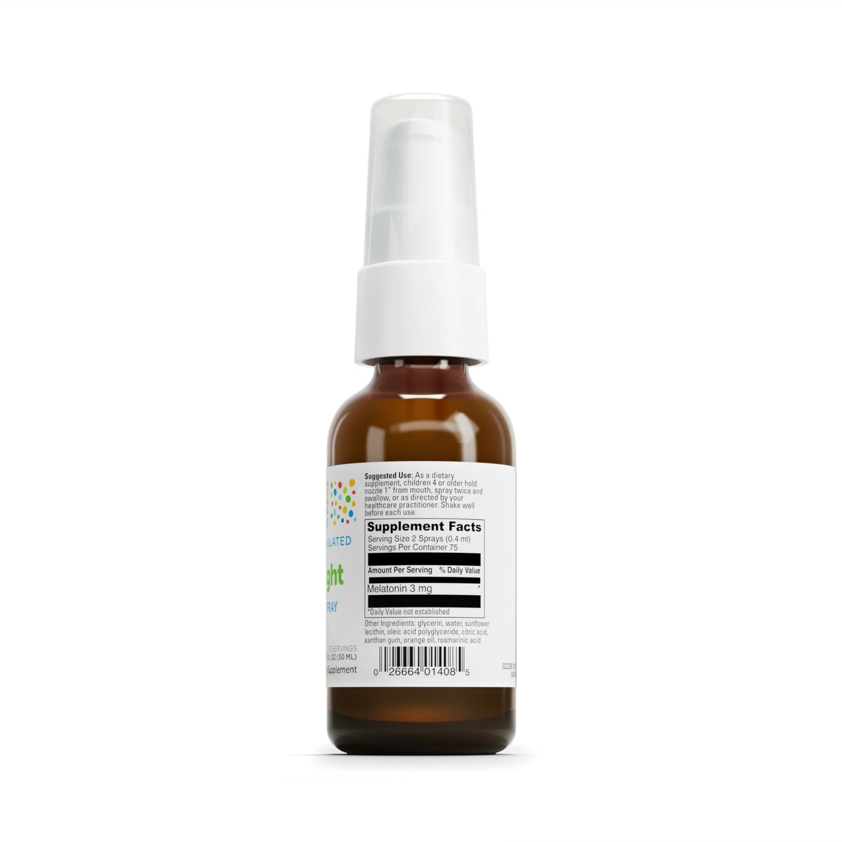 Flacon de DAVINCI somnolence avec étiquette et dosage