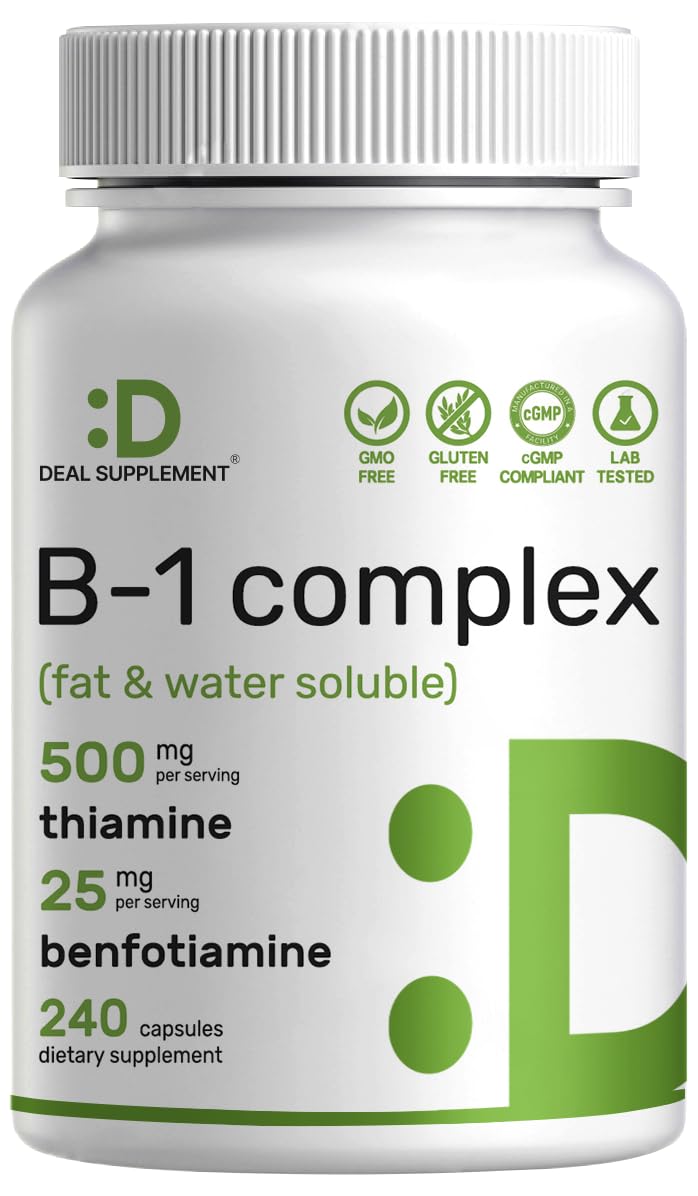 Flacon de Deal Supplement B1 500mg avec 240 capsules