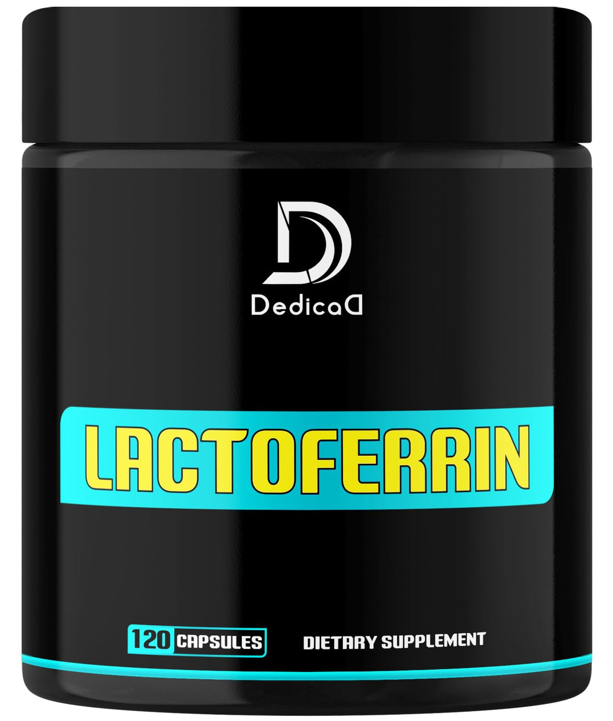 Flacon de DEDICAD Lactoferrine 500Mg 120 capsules vue de face