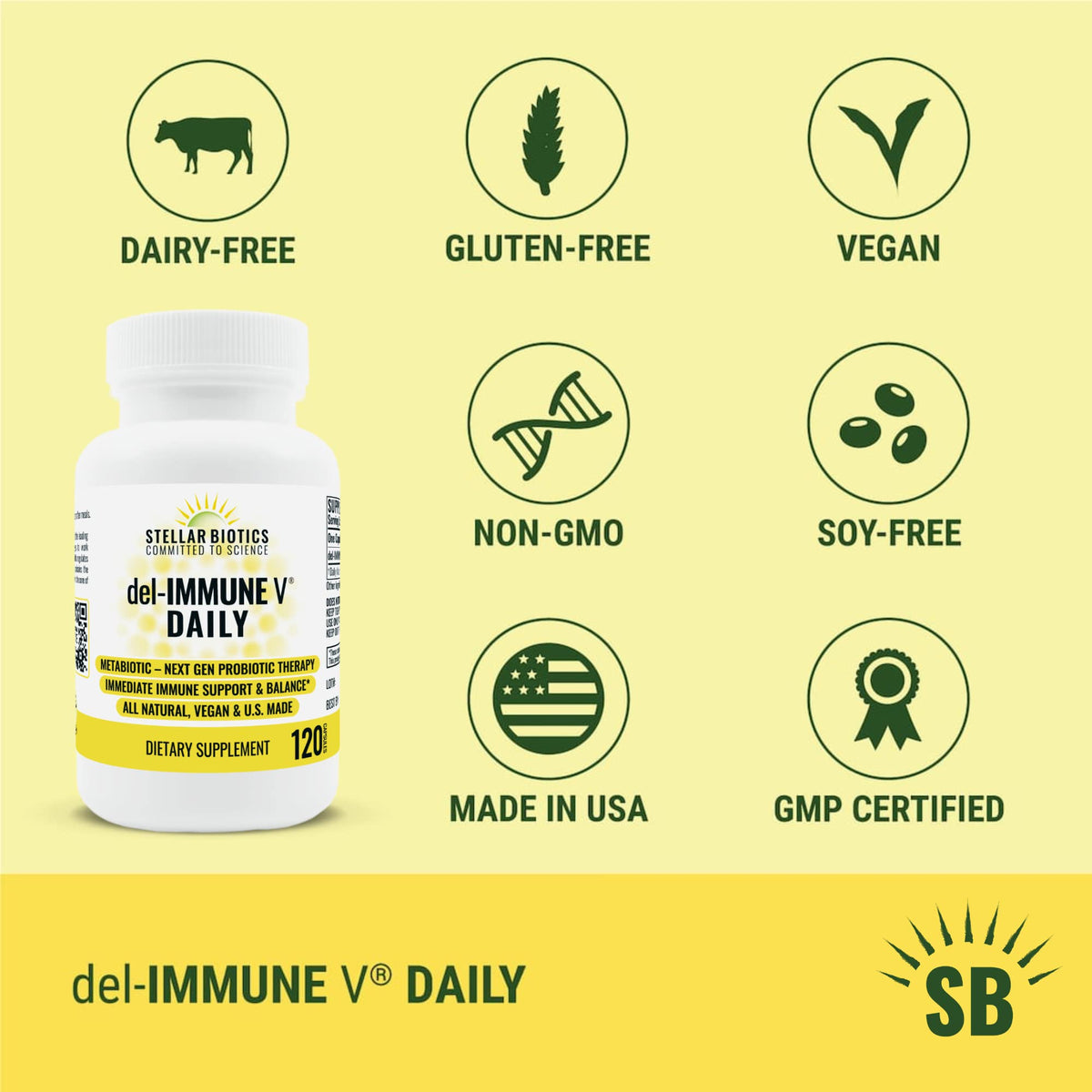 Flacon de Del-daily wellness V Daily avec capsules à l'intérieur