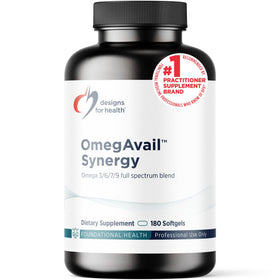 Flacon de Designs for Health OmegAvail Synergy avec 180 capsules