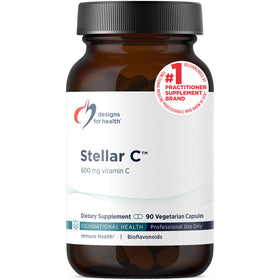 Flacon de Designs for Health Stellar C + Quercétine 90 capsules vue de face