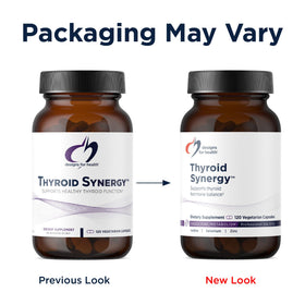 Flacon de Designs for Health Thyroid Synergy sur fond blanc