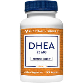 Flacon de DHEA 25MG 120 Capsules de The Vitamin Shoppe, vue avant