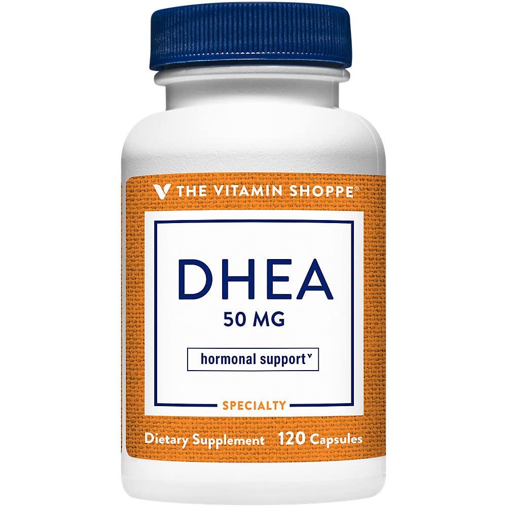 Flacon de DHEA 50MG The Vitamin Shoppe avec 120 capsules