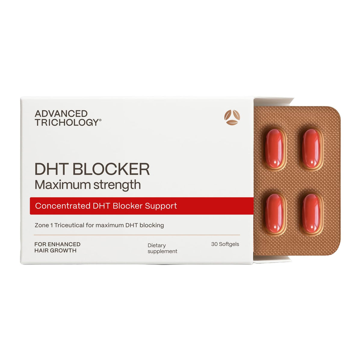 Flacon de DHT Blocker Advanced Trichology avec 30 capsules