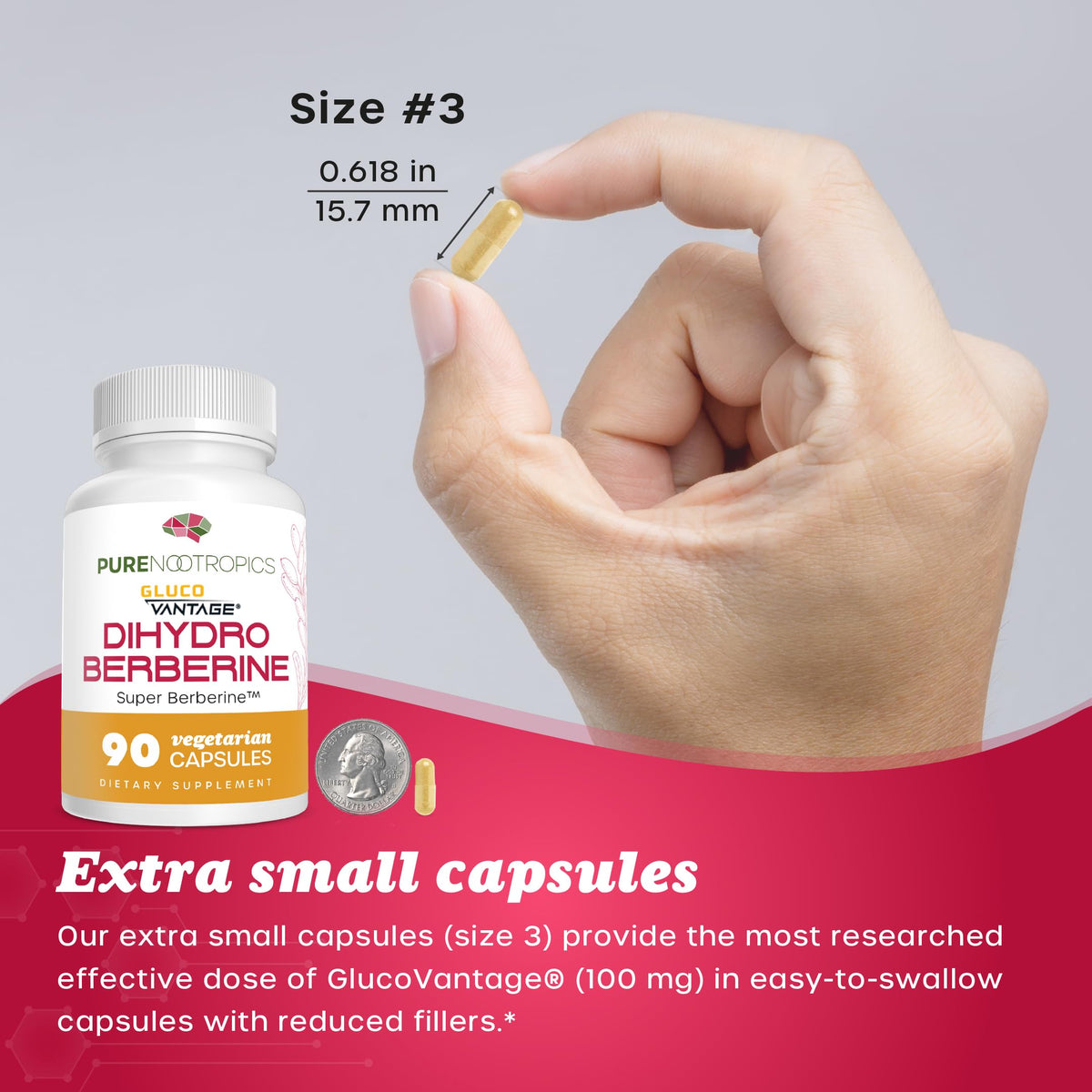Flacon de Dihydroberbérine GlucoVantage sur une table en bois