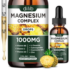 Flacon de dilib Complément Alimentaire Magnésium Complexe 1000mg, vue de face