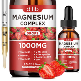 Flacon de dilib complément magnésium liquide 1000 mg saveur fraise